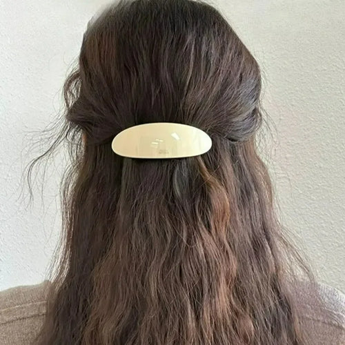 1/5Pcs Acetic Oval Hair Clips Vintage Ponytail Holder Spoon Clip Spring Hairpins Women Korean Large Spoon Top Clips Headwear