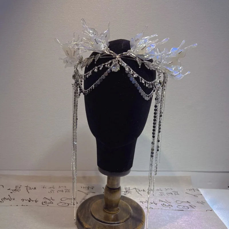 Headdress Hair Crown Super Fairy Mermaid Tassel Hair Accessories Headband Wedding Hair Accessories